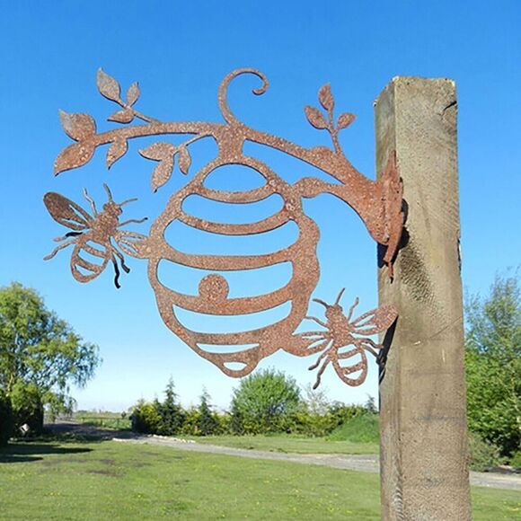 Metal Bee Hive Decoration, Garden Bee Hive Decoration, Fence Decoration - USA - Picture 9 of 9